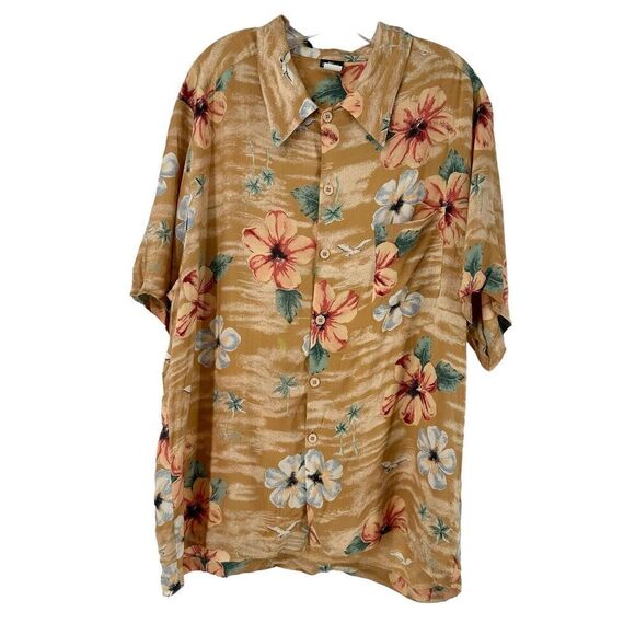 Garth Brooks Vintage 90s Hawaiian Shirt Two Pina Coladas Patch Size L Body Code - Picture 4 of 12